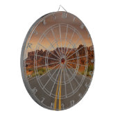 Road trip zonsondergang dartbord (Voorkant Links)
