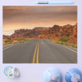 Road trip zonsondergang flyer (Enkel)