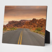 Road trip zonsondergang fotoplaat (Zijkant)