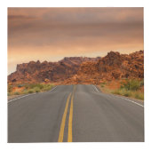 Road trip zonsondergang kubus (Voorkant)