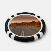 Road trip zonsondergang pokerchips (Enkel)