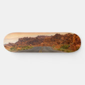 Road trip zonsondergang skateboard (Horizontaal)