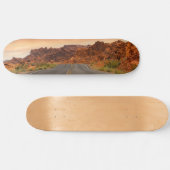 Road trip zonsondergang skateboard (Horizontaal)