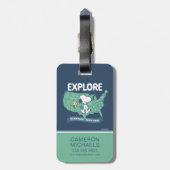 road trippin | Peanuts Explore Bagagelabel (Achterkant verticaal)