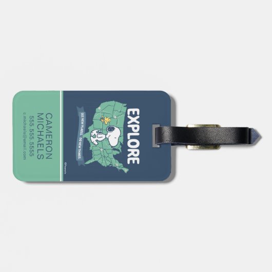 road trippin | Peanuts Explore Bagagelabel (Achterkant horizontaal)