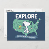 road trippin | Peanuts Explore Briefkaart (Voorkant / Achterkant)