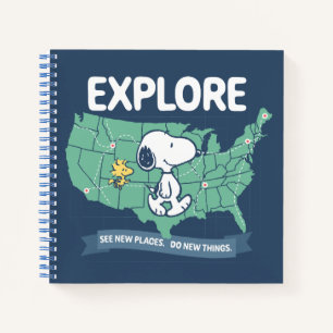 road trippin   Peanuts Explore Notitieboek