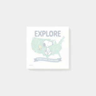 road trippin Peanuts Explore Post-it® Notes