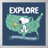 road trippin | Peanuts Explore Poster (Voorkant)