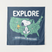 road trippin | Peanuts Explore Wandkleed (Voorkant)