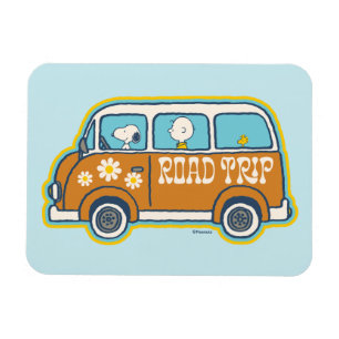 road trippin   Peanuts Road Trip Van Magneet