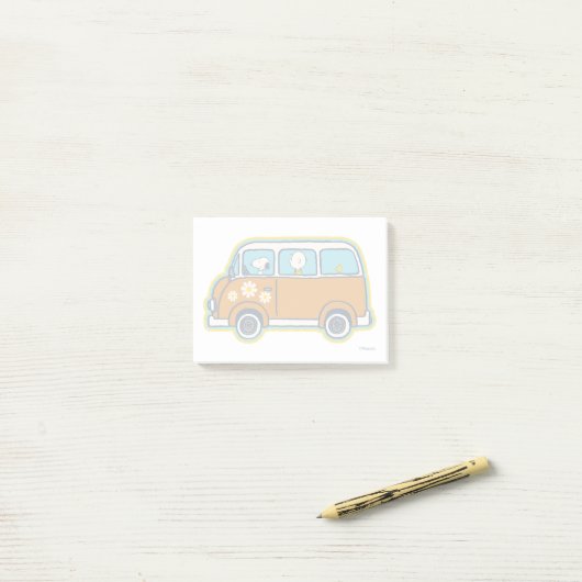 road trippin | Peanuts Road Trip Van Post-it® Notes (Op bureau)