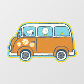 road trippin | Peanuts Road Trip Van Raamsticker (Vel)