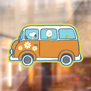 road trippin   Peanuts Road Trip Van Raamsticker