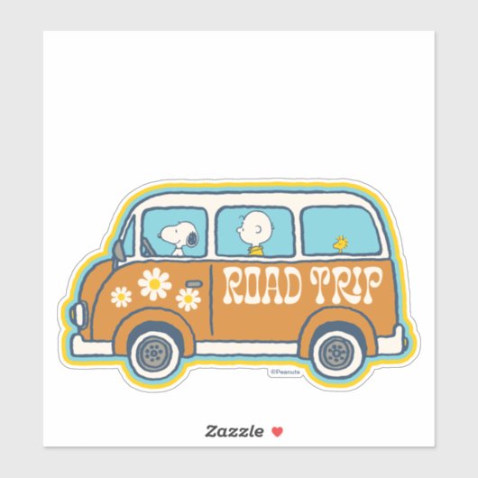 road trippin | Peanuts Road Trip Van Sticker (Vel)