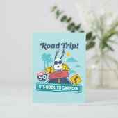 road trippin | Pinda's het is cool om te carpoolen Briefkaart (Staand voorkant)