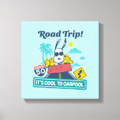 road trippin | Pinda's het is cool om te carpoolen Canvas Afdruk (Voorkant)