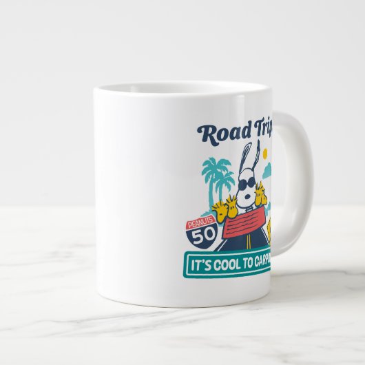 road trippin | Pinda's het is cool om te carpoolen Grote Koffiekop (Voorkant rechts)