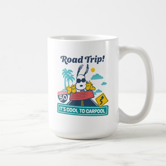 road trippin | Pinda's het is cool om te carpoolen Koffiemok (Rechts)