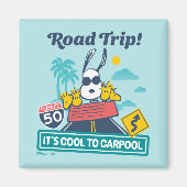 road trippin | Pinda's het is cool om te carpoolen Magneet (Voorkant)
