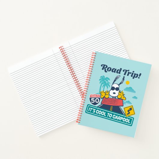 road trippin | Pinda's het is cool om te carpoolen Notitieboek (Binnen)