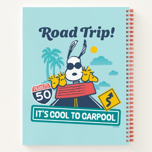 road trippin | Pinda's het is cool om te carpoolen Notitieboek (Achterkant)