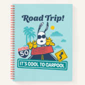 road trippin | Pinda's het is cool om te carpoolen Notitieboek (Voorkant)