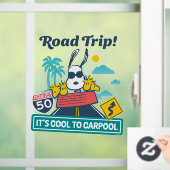 road trippin | Pinda's het is cool om te carpoolen Raamsticker (Huis)