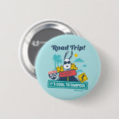 road trippin | Pinda's het is cool om te carpoolen Ronde Button 5,7 Cm (Voorkant /achterkant)