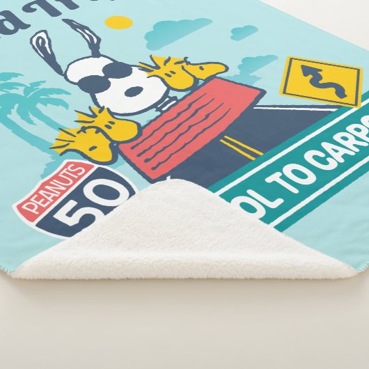 road trippin | Pinda's het is cool om te carpoolen Sherpa Deken (3/4)