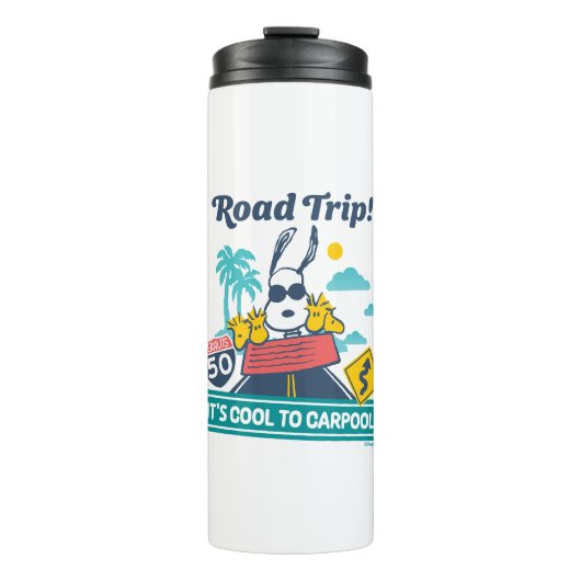 road trippin | Pinda's het is cool om te carpoolen Thermosbeker (Voorkant)