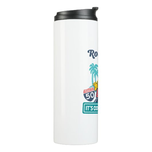 road trippin | Pinda's het is cool om te carpoolen Thermosbeker (Gedraaid links)