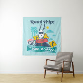 road trippin | Pinda's het is cool om te carpoolen Wandkleed (In situ)