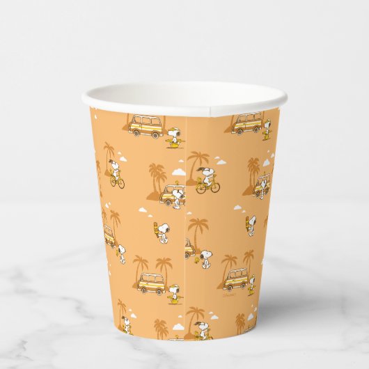 road trippin | Pinda's Snoopy strandpatroon Papieren Bekers (Rechts)