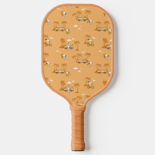 road trippin | Pinda's Snoopy strandpatroon Pickleball Paddle (Voorkant)