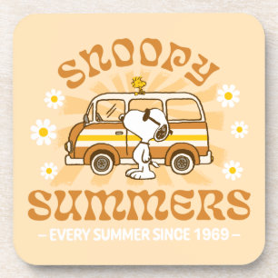 road trippin   Pinda's Snoopy Summers Bier Onderzetter