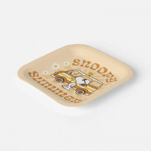 road trippin | Pinda's Snoopy Summers Papieren Bordje (Gebogen)