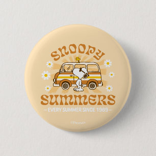road trippin Pinda's Snoopy Summers Ronde Button 5,7 Cm
