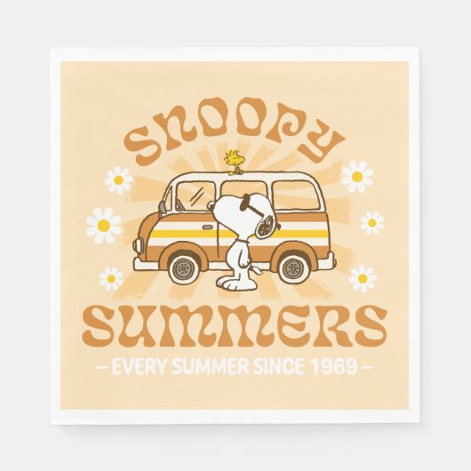 road trippin | Pinda's Snoopy Summers Servet (Voorkant)