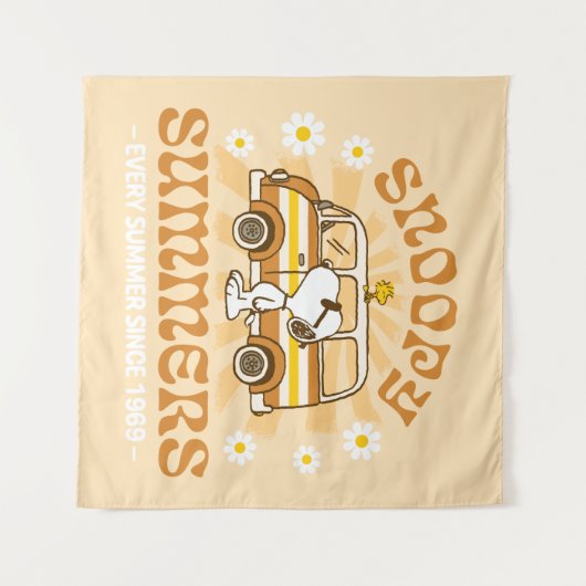 road trippin | Pinda's Snoopy Summers Wandkleed (Voorkant (horizontaal))