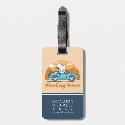 road trippin | Pinda's voelen zich vrij Bagagelabel (Achterkant verticaal)