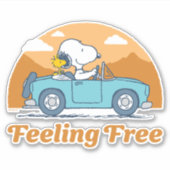 road trippin | Pinda's voelen zich vrij Sticker (Voorkant)