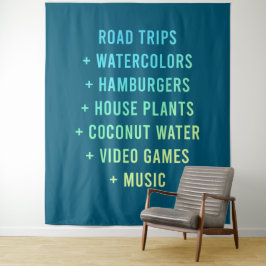 Road Trips and Waterverven and Hamburgers Wandkleed