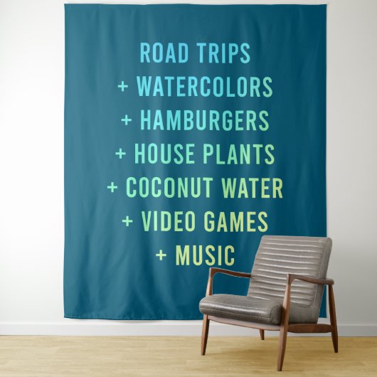 Road Trips and Waterverven and Hamburgers Wandkleed (In situ)