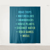 Road Trips and Waterverven and Hamburgers Wandkleed (Voorkant)