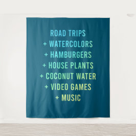 Road Trips and Waterverven and Hamburgers Wandkleed