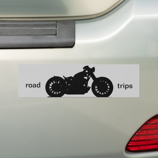 Road Trips. motorfiets Bumpersticker (Op auto)