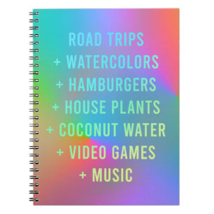 Road Trips + Waterverven + Hamburgers Notitieboek