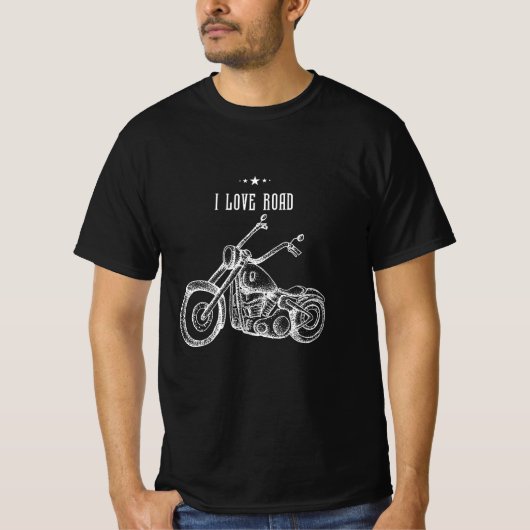 Road Warrior: De passie voor avontuur voeden T-shirt (Voorkant)