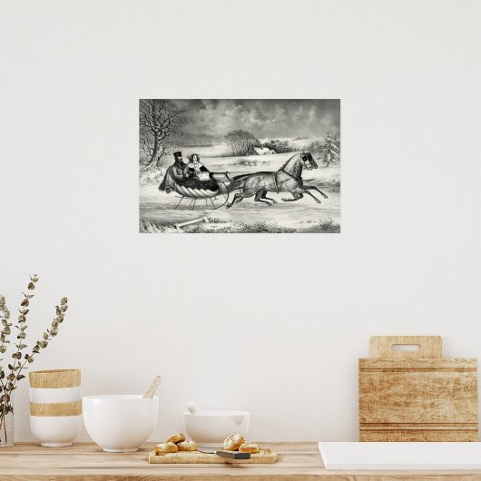 Road, Winter - 1853 Poster (Keuken)